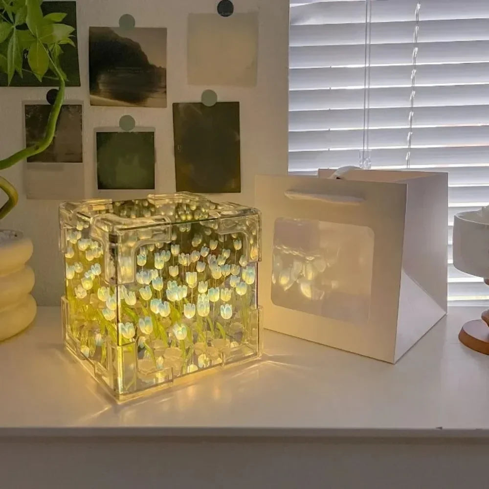 Cube miroir 3D LED